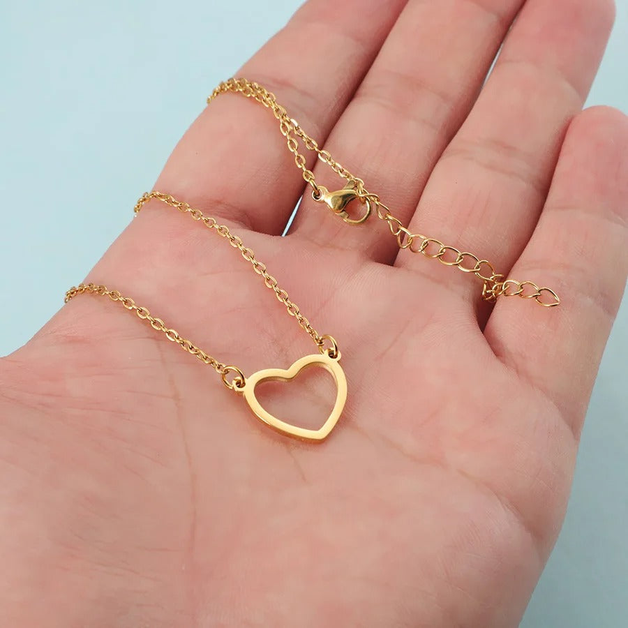 Hollow Love Heart Necklace