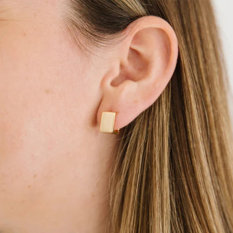 Geometric Square Hoop Earrings