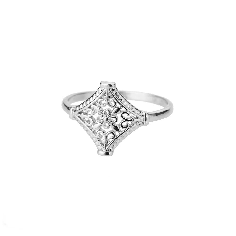 Vintage Floral Star Ring