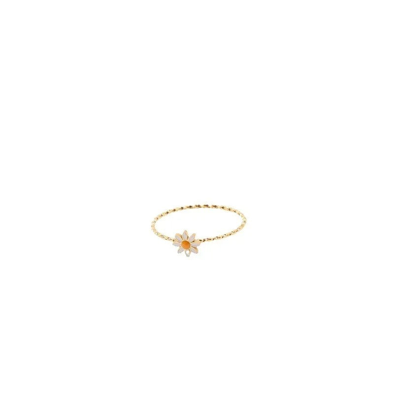 Pattern Sunflower Thin Ring