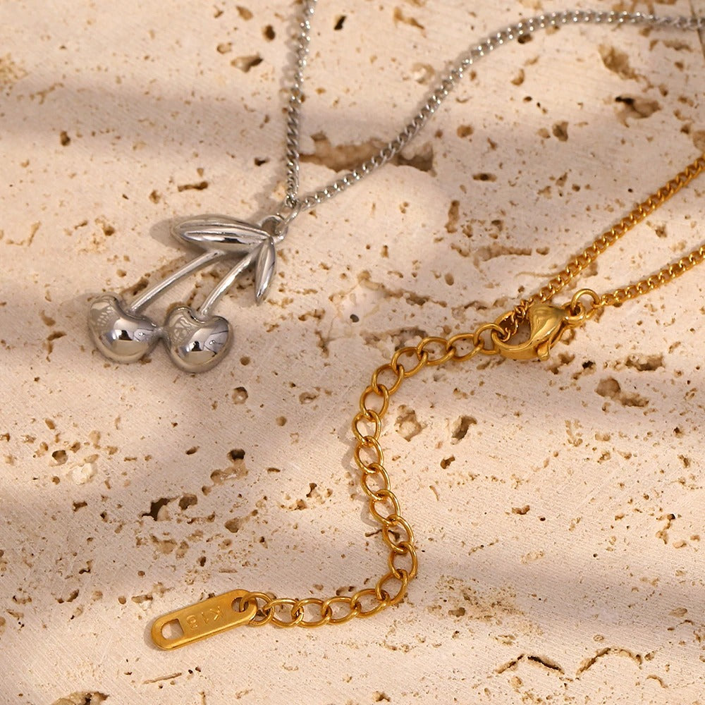 Dainty Bold Cherry Necklace