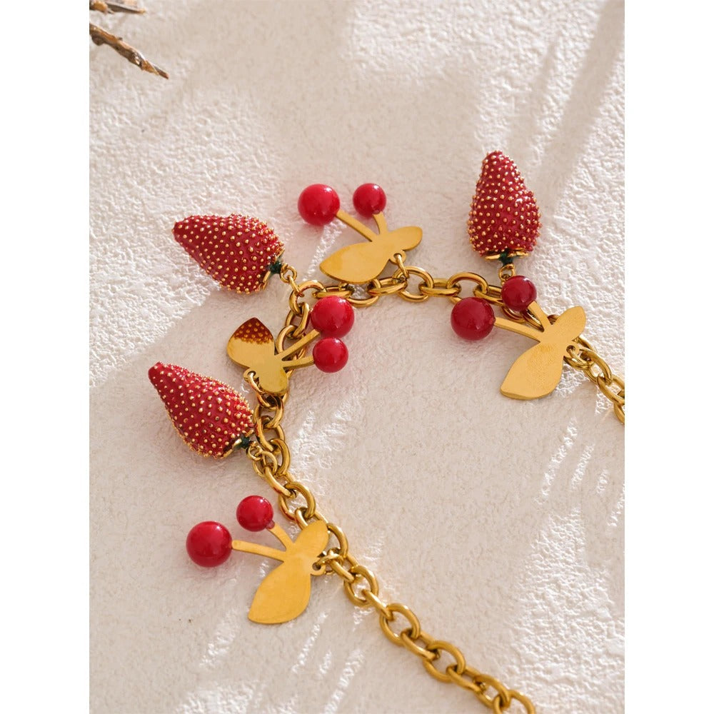 Strawberry Cherry Necklace