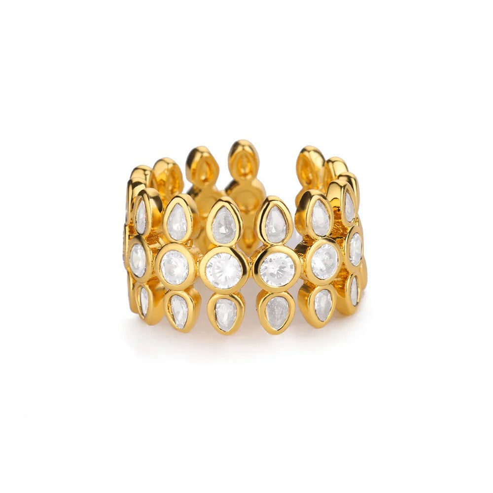 Royal Three Layered Crown Ring