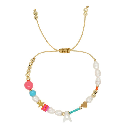 Color Splash Initial Bracelet