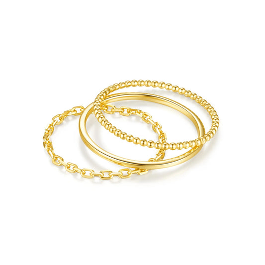 3pc Minimal Assorted Ring Set