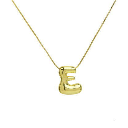 Chunky Balloon Initial Letter Necklace