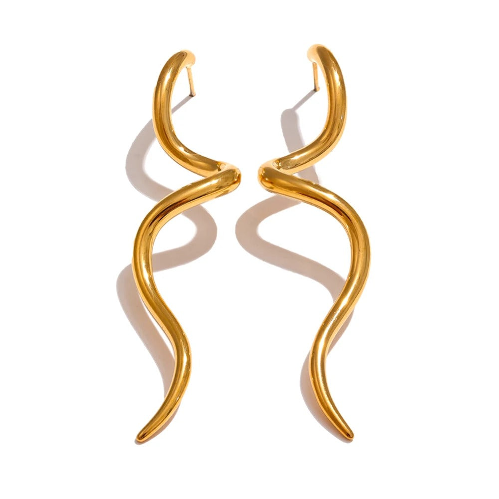 Flowing Metal Earrings