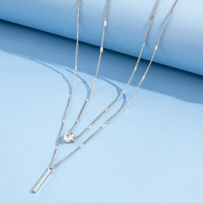Double Layered Bar Necklace