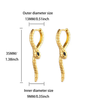 Dainty Snake Hoop Earrings