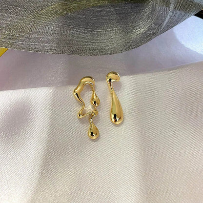 Irregular Water Drop Stud Earrings